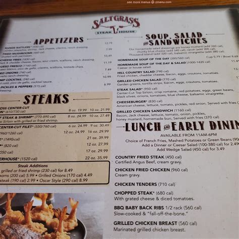 Saltgrass steak house liberty menu ) Bacon Wrapped Filet & Shrimp